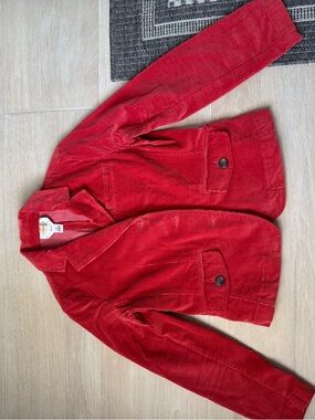 Talbots Coral Red Corduroy Jacket